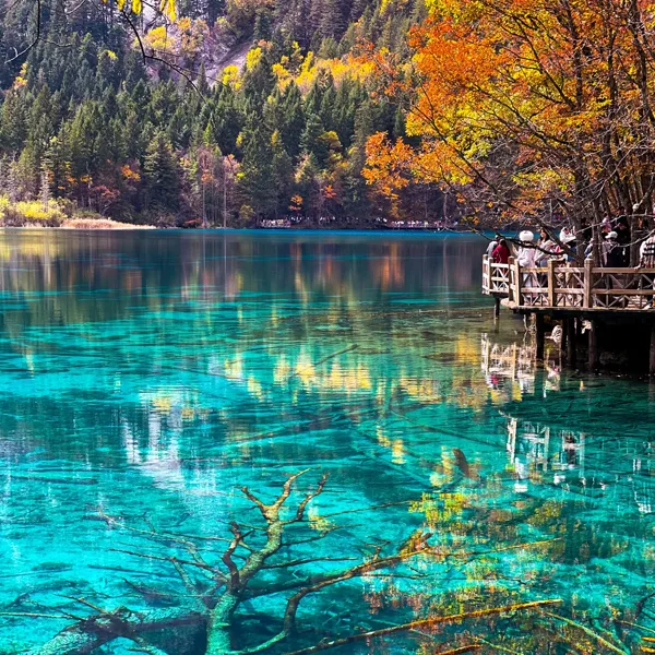 China's Blue Lakes and Golden Pools